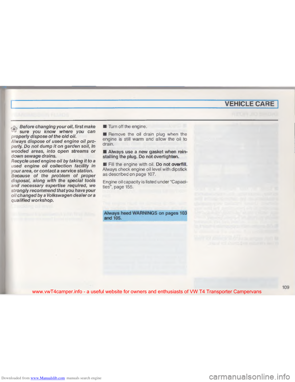 VOLKSWAGEN TRANSPORTER 1993 T4 / 4.G Owners Manual Downloaded from www.Manualslib.com manuals search engine \031
;
E
"
\005:
"
 \003

\016 4
*
& \t
#
N \034
!
\f
\034
%
 
\007
\016
\034 
\007
$;
%
-\002 \001
\007 \t
\005
\007 , 2
B\002\001
F
+
\020
! 