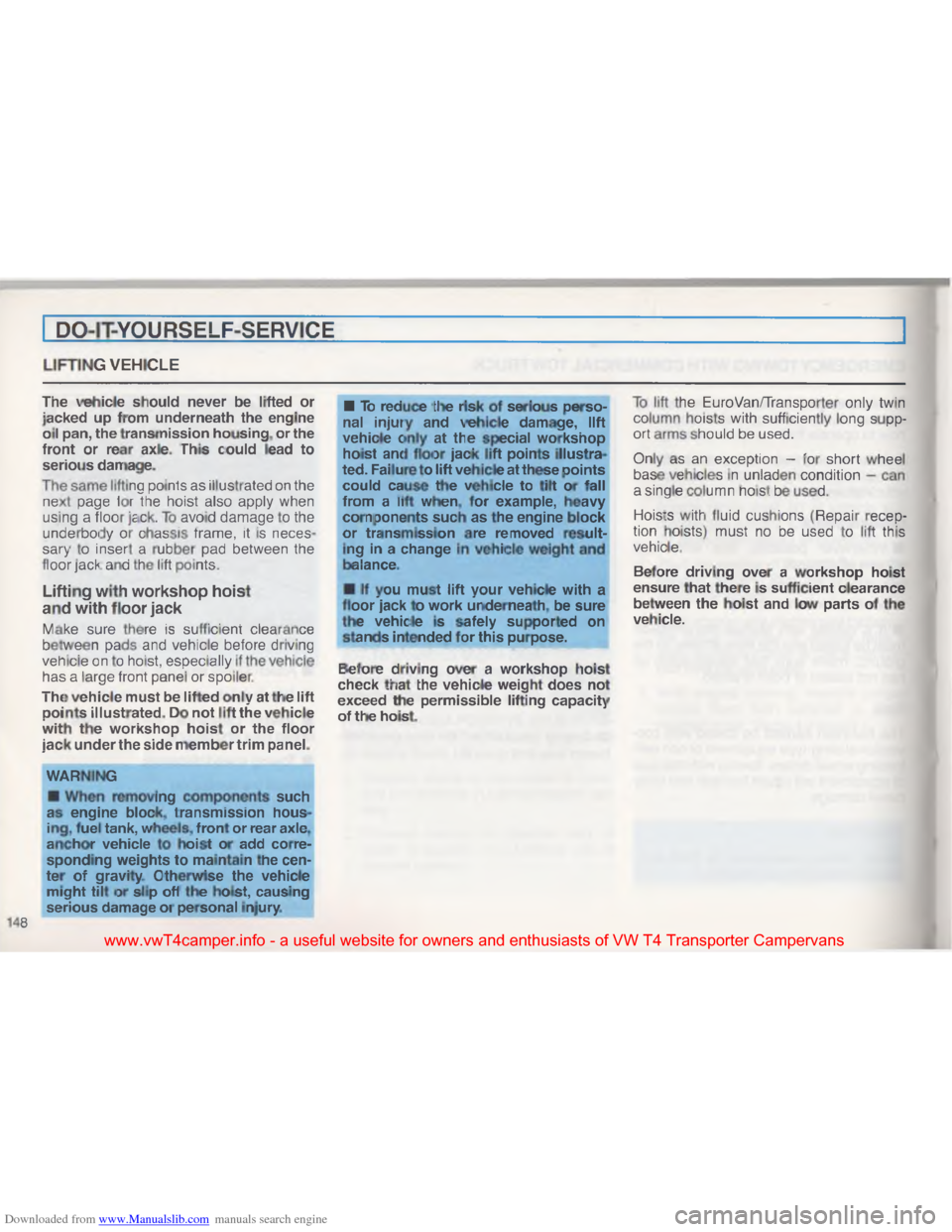 VOLKSWAGEN TRANSPORTER 1993 T4 / 4.G Owners Manual Downloaded from www.Manualslib.com manuals search engine \007
\023
 \006
\001
p
  \001
\036
\( \023& \025\001
N
#
\005 : 4
\003
;
#
\( !
*
 \001
 "
-

J \001
F
 \)

\007
\024 4
\033
/
$
9
b
+ \023
\0