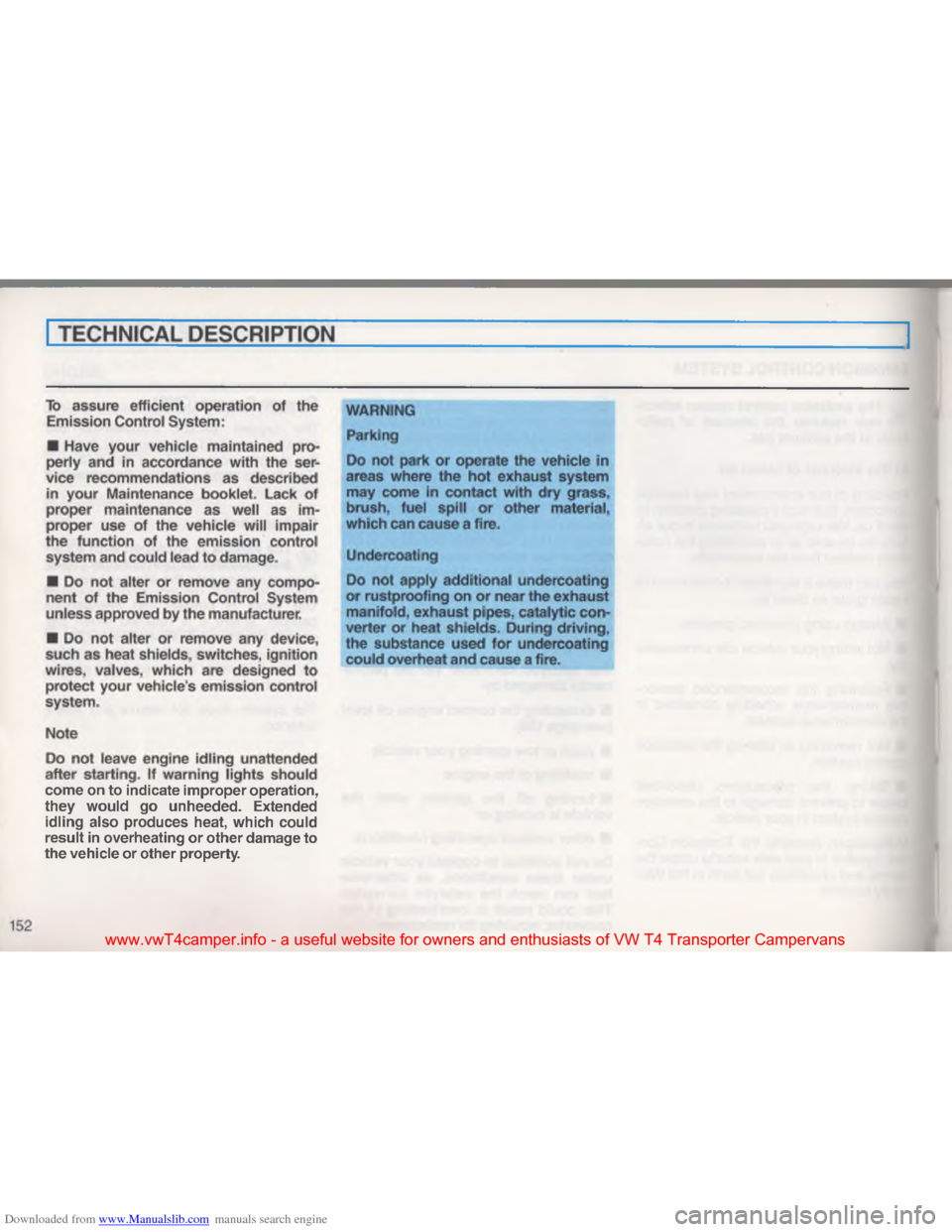 VOLKSWAGEN TRANSPORTER 1993 T4 / 4.G Owners Manual Downloaded from www.Manualslib.com manuals search engine \(
\021 \023
\006
\021
 
 
www.vwT4camper.info  - a  useful  website  for owners  and enthusiasts  of VW  T4 Transporter  Campervans   