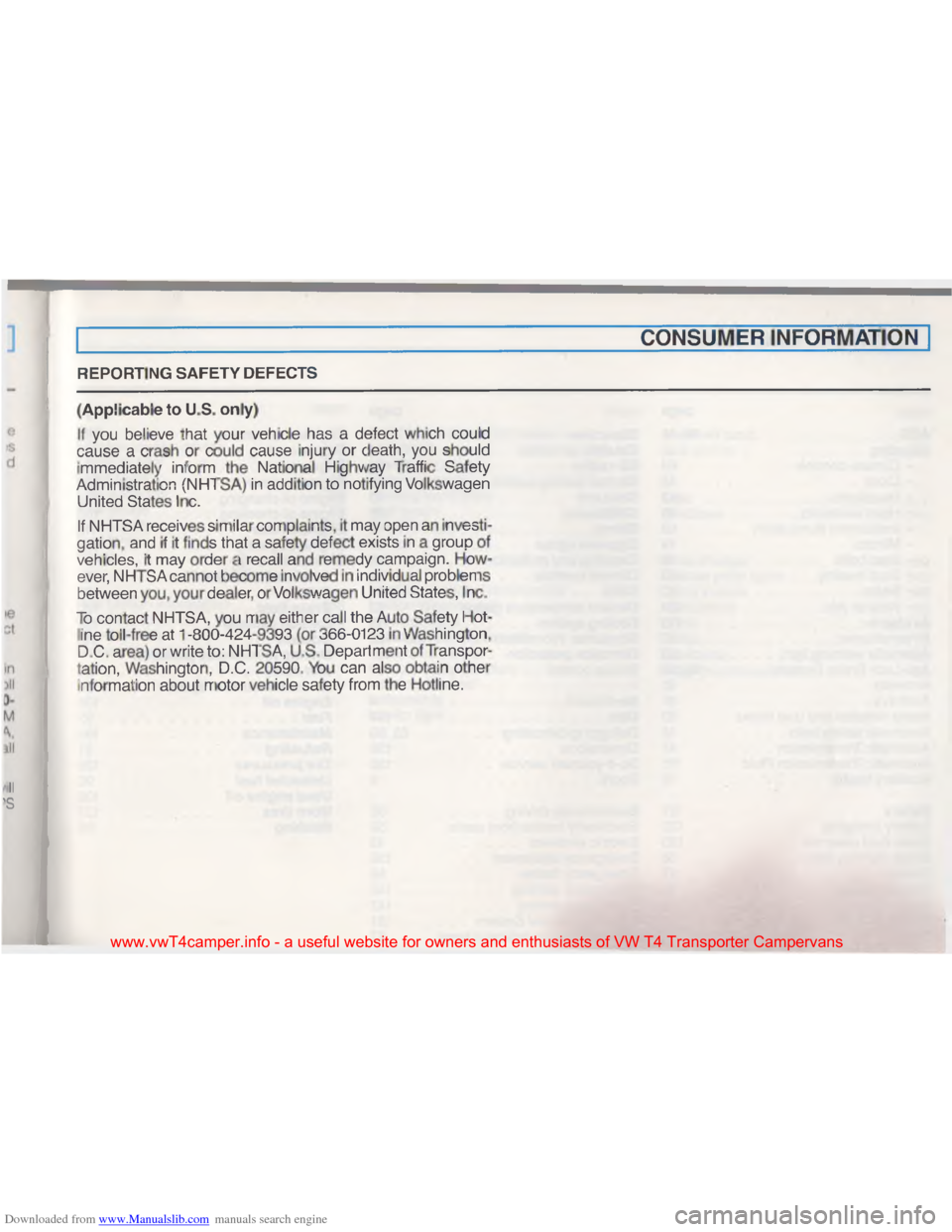 VOLKSWAGEN TRANSPORTER 1993 T4 / 4.G Owners Manual Downloaded from www.Manualslib.com manuals search engine \0357\(
\)
\037\001\005
\007 \037/
\003 \001: \001
; \004
\007
\007
,
\036 \002\001
\( \037
# \013\001
#
\037 ,
\035  \035 U
&
\020
B
+ \030
B
