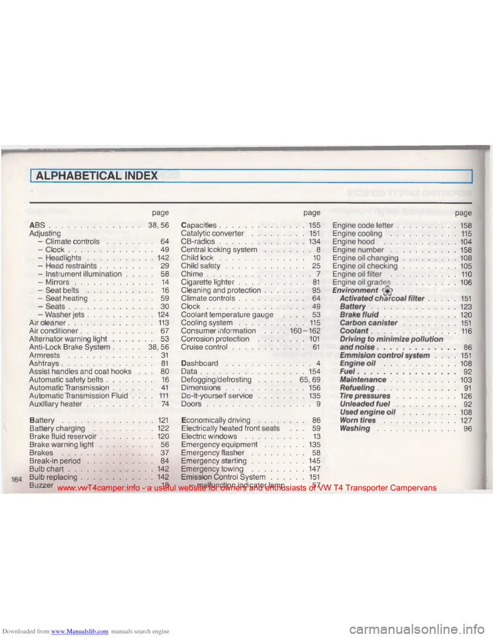 VOLKSWAGEN TRANSPORTER 1993 T4 / 4.G Owners Manual Downloaded from www.Manualslib.com manuals search engine \036\003
\036
\0063
K \001
k
\005 \001\016 \001
9
!
\036 :
"
,
9 ;\003
,
#
7
# , \036
#
\036
\001
\033 "\003
\036 : 0
\005
3
\036 :
\013
\036
\