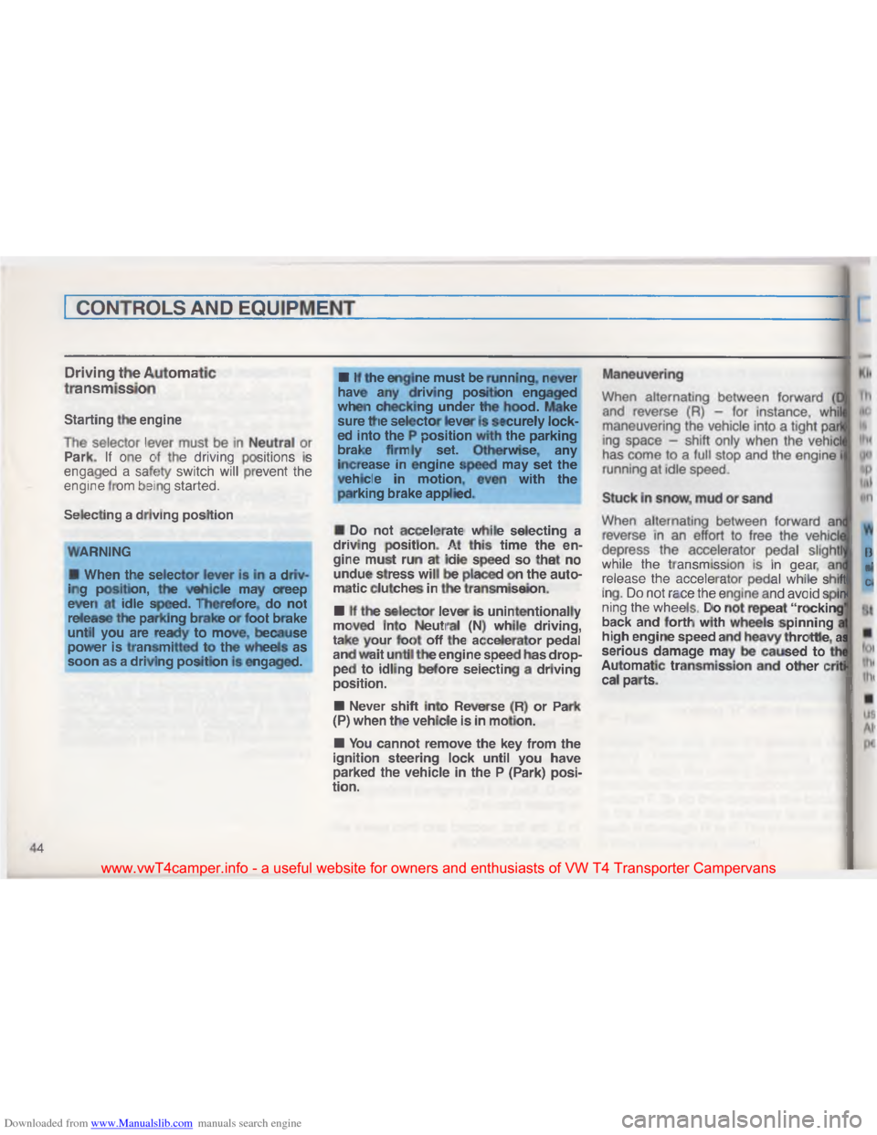 VOLKSWAGEN TRANSPORTER 1993 T4 / 4.G Service Manual Downloaded from www.Manualslib.com manuals search engine \032

C
O /
%
S\007\001
\017
\f
\022
  ?\001
\037
! \035
; \025
8 \034
\036
\022
\036 \001
/ .
I \001
\022 /
U \022
\022
\023 3\001
\t
\033
\0