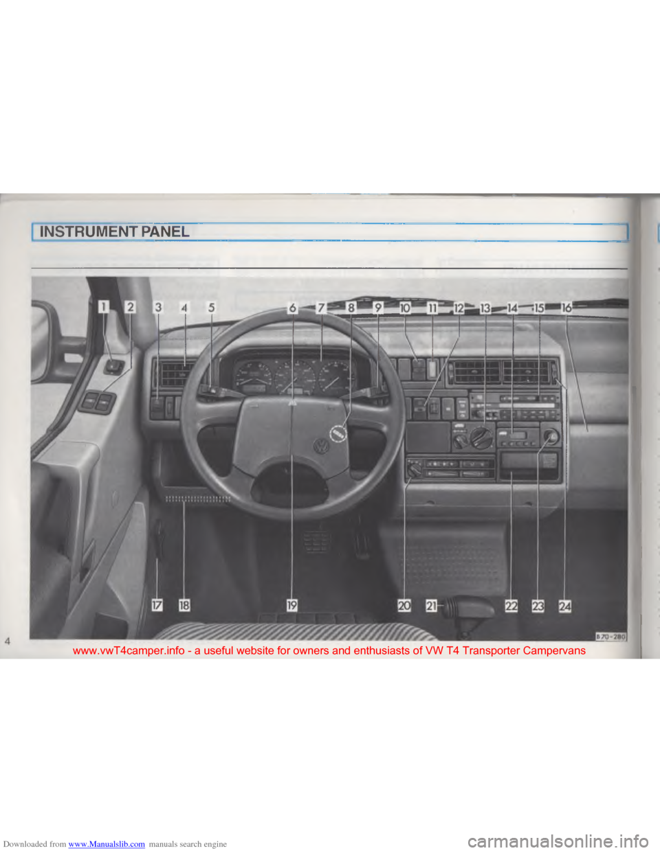 VOLKSWAGEN TRANSPORTER 1993 T4 / 4.G Owners Manual Downloaded from www.Manualslib.com manuals search engine \002
 
 
www.vwT4camper.info  - a  useful  website  for owners  and enthusiasts  of VW  T4 Transporter  Campervans   