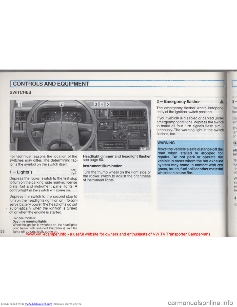 VOLKSWAGEN TRANSPORTER 1993 T4 / 4.G Workshop Manual Downloaded from www.Manualslib.com manuals search engine \(
%
% \001
$
,
;
\(
\007
\003
"
"
\036\003
$
i 1 \027
#
\036
7
\003
\003 "
,
"
\034
$
\003
9 \005\f \001 \001
///// #4
$
$ \t
+
,
\036
\036 \