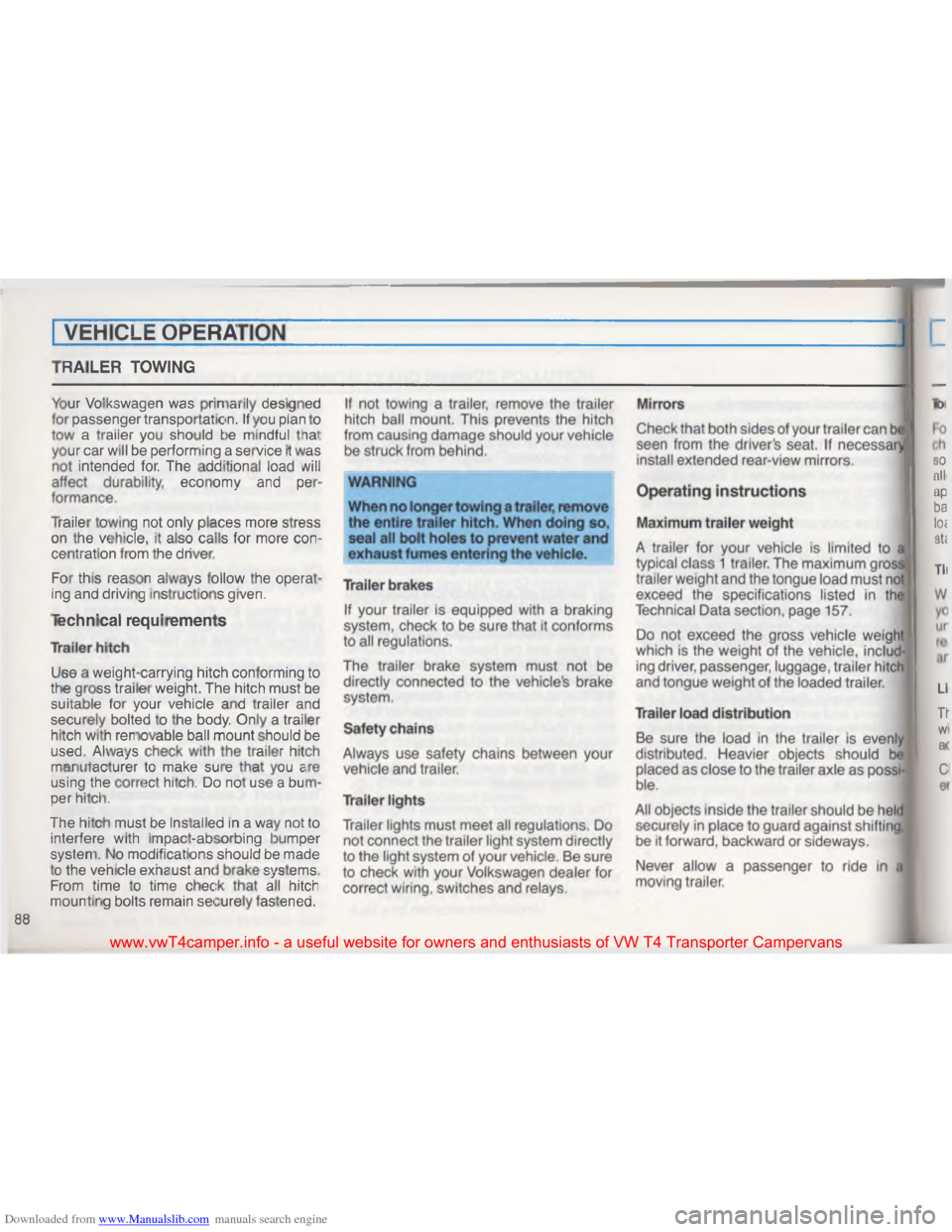 VOLKSWAGEN TRANSPORTER 1993 T4 / 4.G Owners Manual Downloaded from www.Manualslib.com manuals search engine \036
\036
\003
\024 \007
"
\(
\003
\016
\030\001
K
B
#
\017
\003
K
\023
&
$
\(
7
\004
B
#
\) \002
# \022\001
\020
 !
>\001

#
\013
= \023
#
$
B