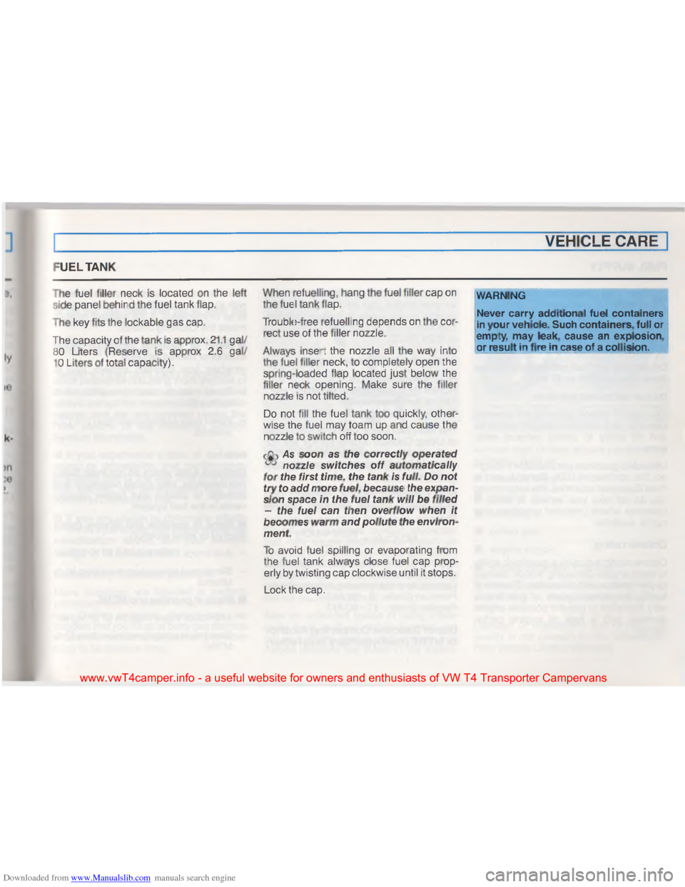 VOLKSWAGEN TRANSPORTER 1993 T4 / 4.G Owners Manual Downloaded from www.Manualslib.com manuals search engine \022
\( \033\001
\007
\002
\)
\006 \034 \002&
%
o
7
%
&
\017
\037 \001
& \022\037
\002
\002
\002
\002
\006

/
 \002&
\(
\004 \032
 
\002 &
\02