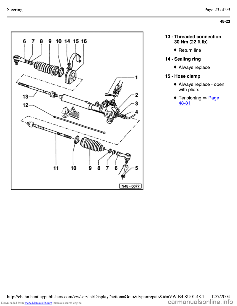 VOLKSWAGEN PASSAT 1995 B3, B4 / 3.G Service Workshop Manual Downloaded from www.Manualslib.com manuals search engine   