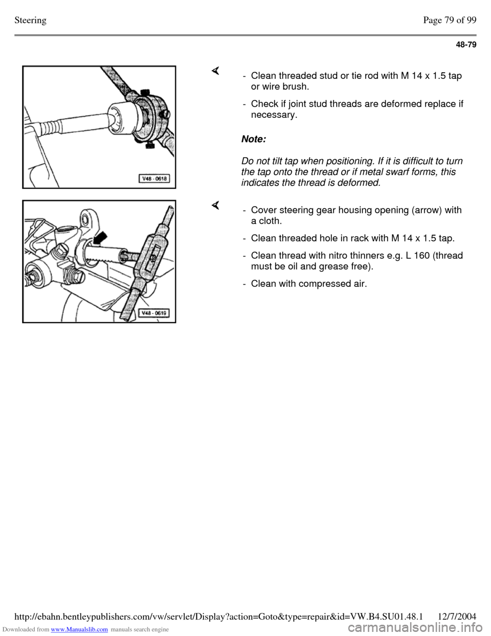 VOLKSWAGEN PASSAT 1995 B3, B4 / 3.G Service Workshop Manual Downloaded from www.Manualslib.com manuals search engine   
