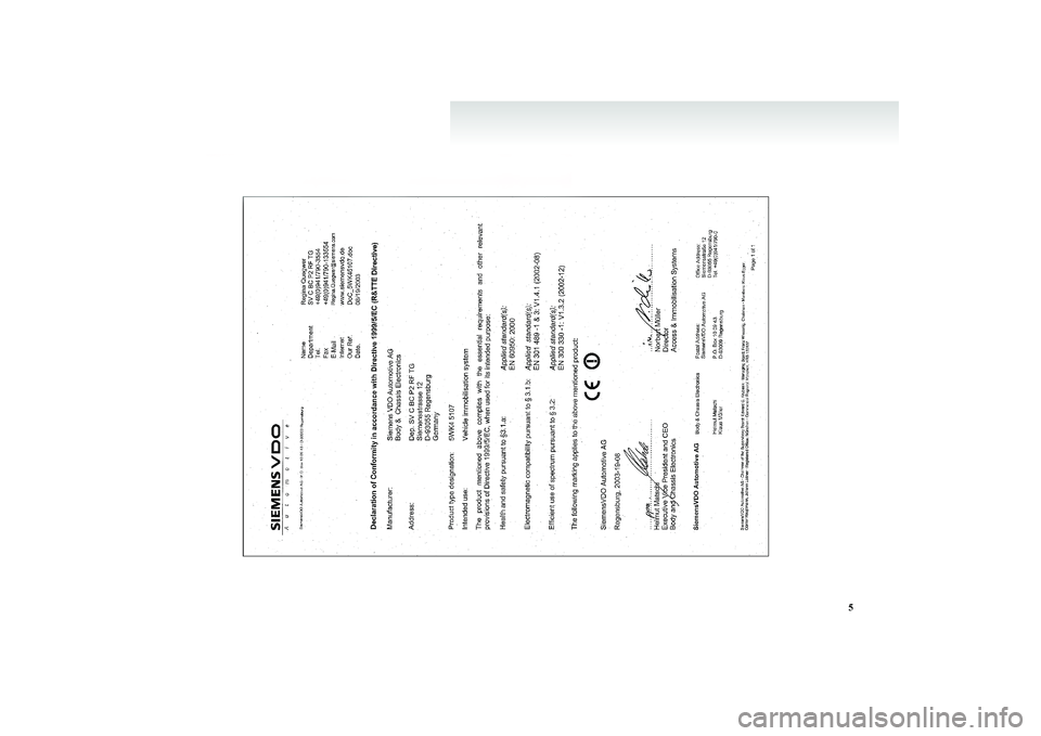 MITSUBISHI COLT 2011 Owners Manual (in English) 5 MITSUBISHI COLT 2011 Owners Manual (in English) 5