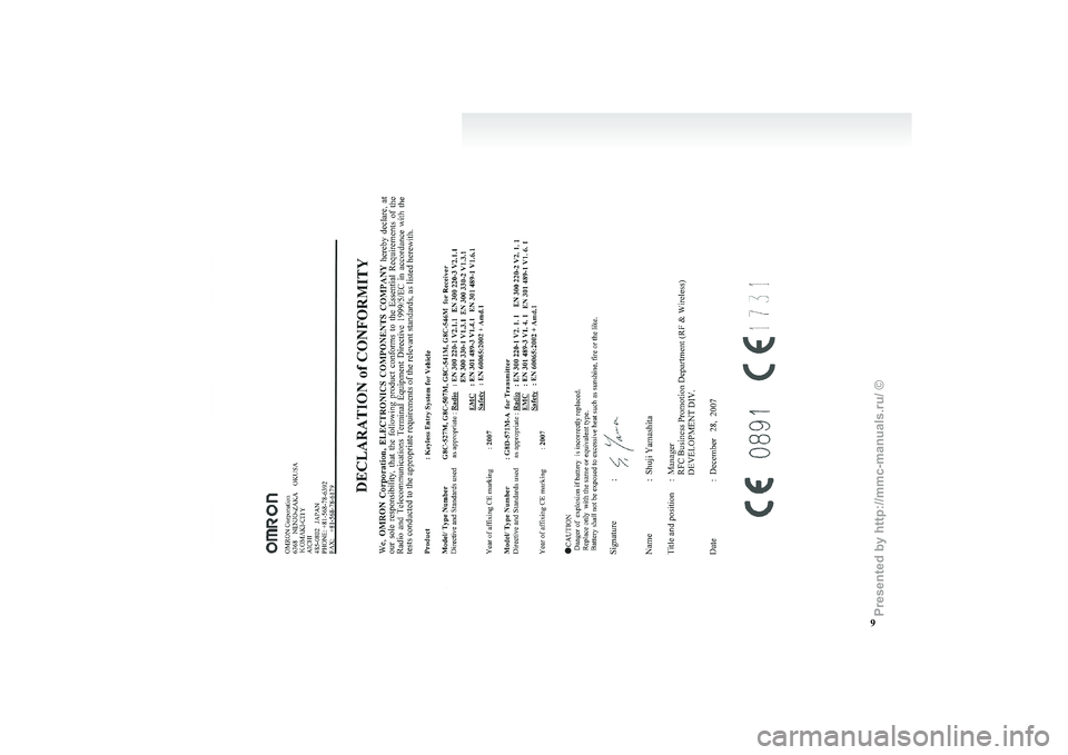 MITSUBISHI GRANDIS 2010  Owners Manual (in English) 9
Presented  by http://mmc-manuals.ru/  \251  