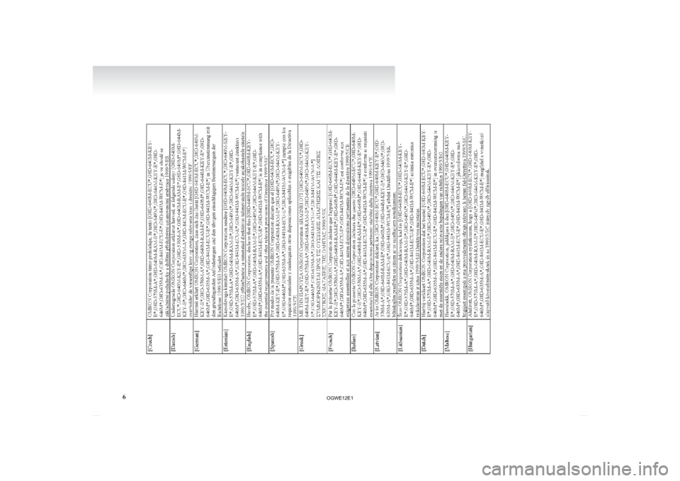 MITSUBISHI ASX 2012 Owners Manual (in English) 6
OGWE12E1 MITSUBISHI ASX 2012 Owners Manual (in English) 6
OGWE12E1