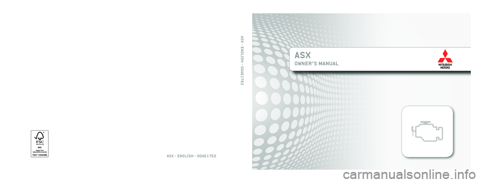 MITSUBISHI ASX 2017  Owners Manual (in English) 