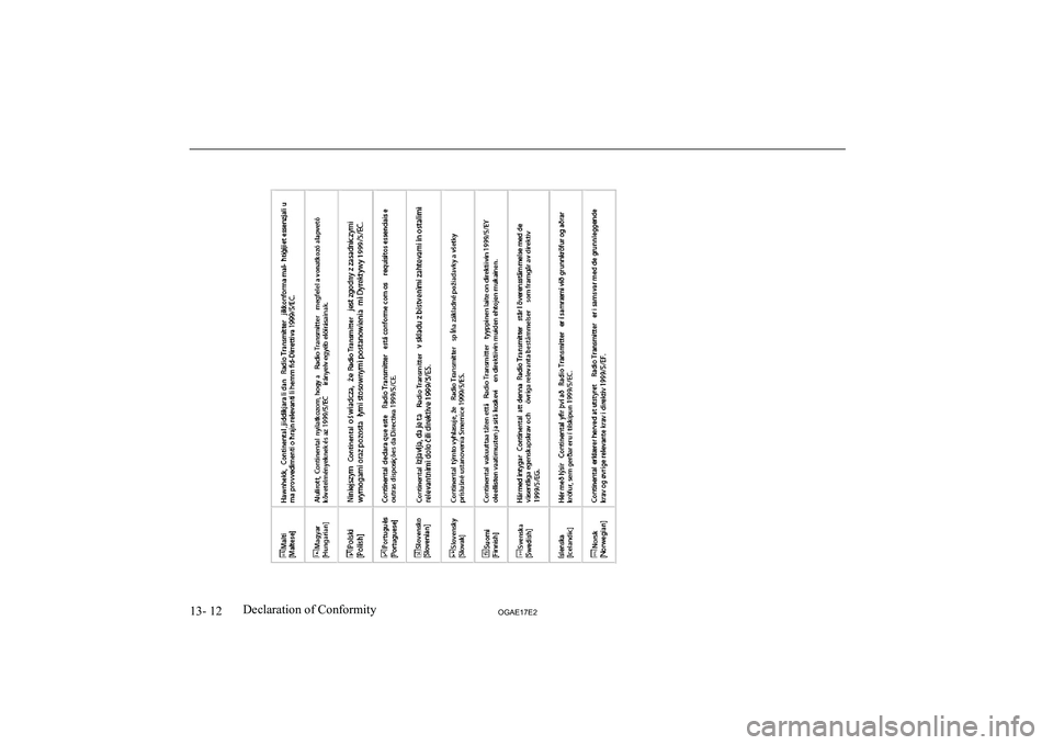 MITSUBISHI ASX 2017  Owners Manual (in English) 13- 12OGAE17E2Declaration of Conformity   