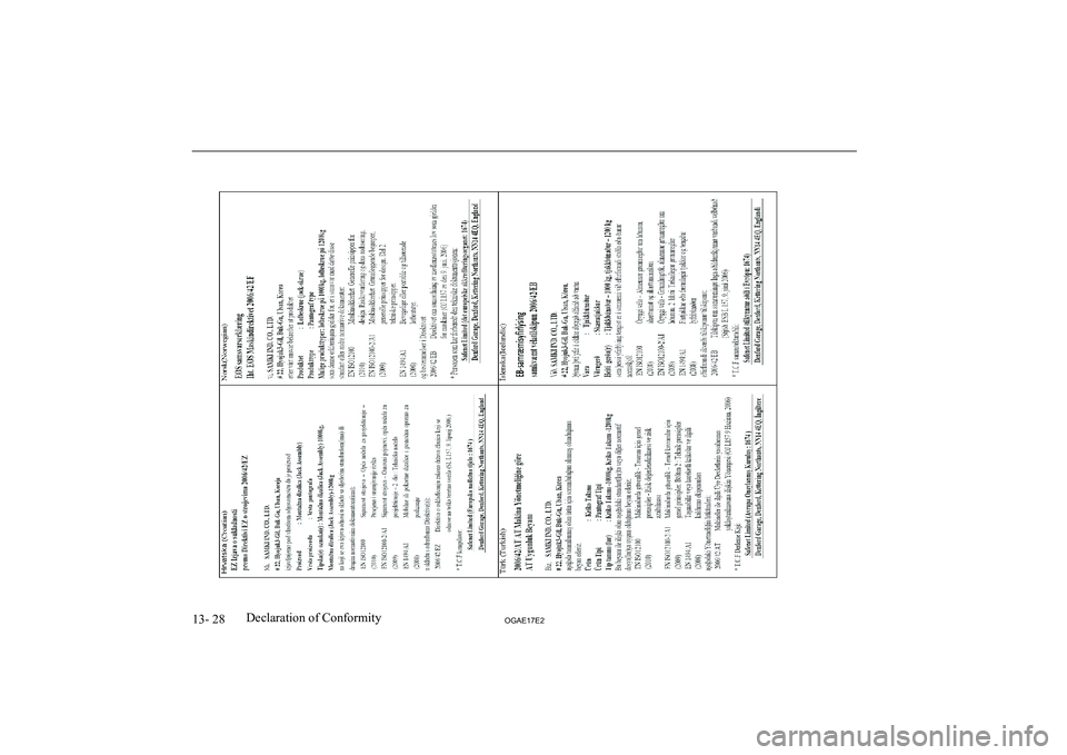 MITSUBISHI ASX 2017 Owners Manual (in English) 13- 28OGAE17E2Declaration of Conformity MITSUBISHI ASX 2017 Owners Manual (in English) 13- 28OGAE17E2Declaration of Conformity