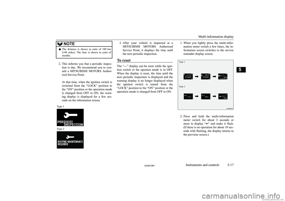 MITSUBISHI ASX 2019  Owners Manual (in English) �N�O�T�E�z�T�h�e�  �d�i�s�t�a�n�c�e�  �i�s�  �s�h�o�w�n�  �i�n�  �u�n�i�t�s�  �o�f�  �1�0�0�  �k�m
�(�1�0�0�  �m�i�l�e�s�)�.�  �T�h�e�  �t�i�m�e�  �i�s�  �s�h�o�w�n�  �i�n�  �u�n�i�t�s�  �o�f �m�o�n�t