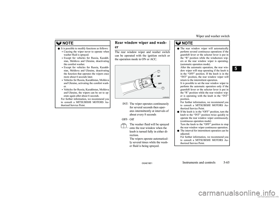 MITSUBISHI ASX 2019  Owners Manual (in English) �N�O�T�E�z�I�t� �i�s� �p�o�s�s�i�b�l�e� �t�o� �m�o�d�i�f�y� �f�u�n�c�t�i�o�n�s� �a�s� �f�o�l�l�o�w�s�:
�