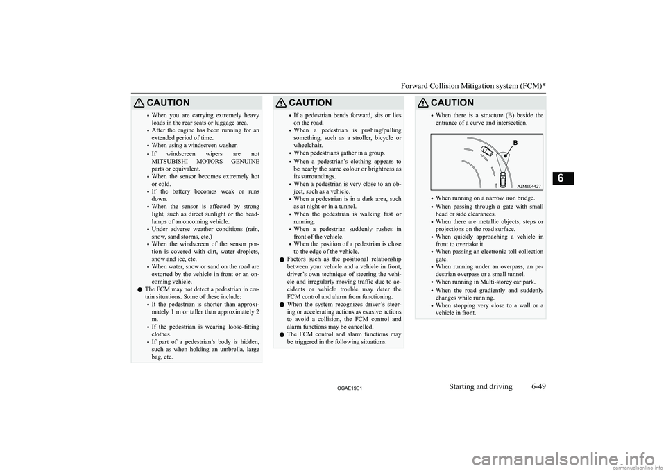 MITSUBISHI ASX 2019  Owners Manual (in English) �C�A�U�T�,�O�N�