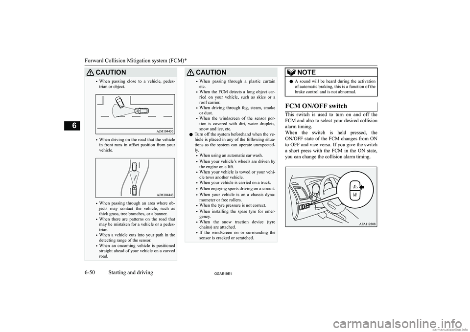 MITSUBISHI ASX 2019  Owners Manual (in English) �C�A�U�T�,�O�N�