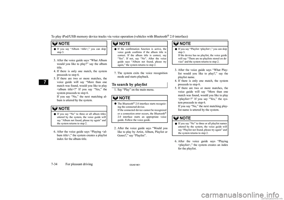 MITSUBISHI ASX 2019  Owners Manual (in English) �N�O�T�E�z�I�f�  �y�o�u�  �s�a�y�  �“�A�l�b�u�m�  �<�t�i�t�l�e�>�,�”�  �y�o�u�  �c�a�n�  �s�k�i�p
�s�t�e�p� �3�.
�3�. �A�f�t�e�r� �t�h�e� �v�o�i�c�e� �g�u�i�d�e� �s�a�y�s� �“�W�h�a�t� �A�l�b�u�m