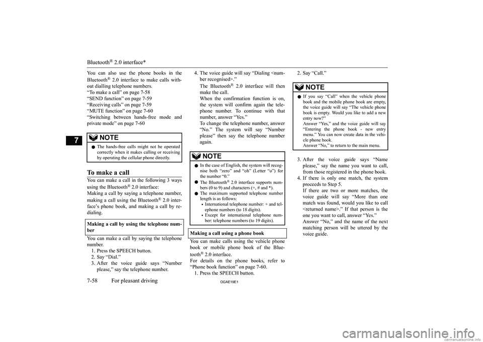 MITSUBISHI ASX 2019  Owners Manual (in English) �Y�o�u�  �c�a�n�  �a�l�s�o�  �u�s�e�  �t�h�e�  �p�h�o�n�e�  �b�o�o�k�s�  �i�n�  �t�h�e
�B�l�u�e�t�o�o�t�h �