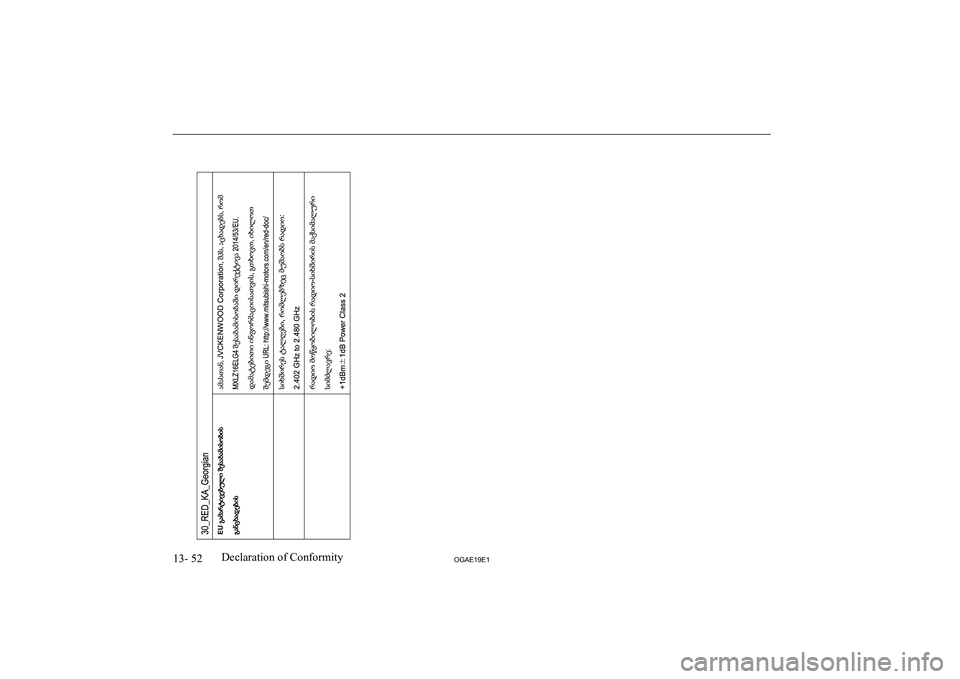 MITSUBISHI ASX 2019  Owners Manual (in English) �1�3�-� �5�2�2�*�$�(���(��D�e�c�l�a�r�a�t�i�o�n� �o�f� �C�o�n�f�o�r�m�i�t�y  