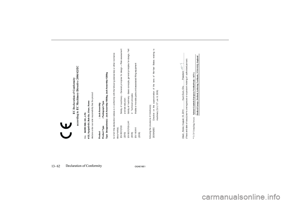 MITSUBISHI ASX 2019  Owners Manual (in English) �1�3�-� �6�2�2�*�$�(���(��D�e�c�l�a�r�a�t�i�o�n� �o�f� �C�o�n�f�o�r�m�i�t�y   