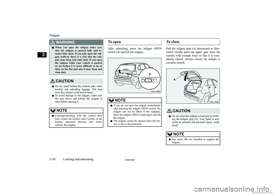 MITSUBISHI ASX 2019   (in English) Workshop Manual �:�A�R�N�,�N�G�z�W�h�e�n�  �y�o�u�  �o�p�e�n�  �t�h�e�  �t�a�i�l�g�a�t�e�  �m�a�k�e�  �s�u�r�e
�t�h�a�t�  �t�h�e�  �t�a�i�l�g�a�t�e�  �i�s�  �o�p�e�n�e�d�  �f�u�l�l�y�  �a�n�d�  �r�e�- �m�a�i�n�s� �f�