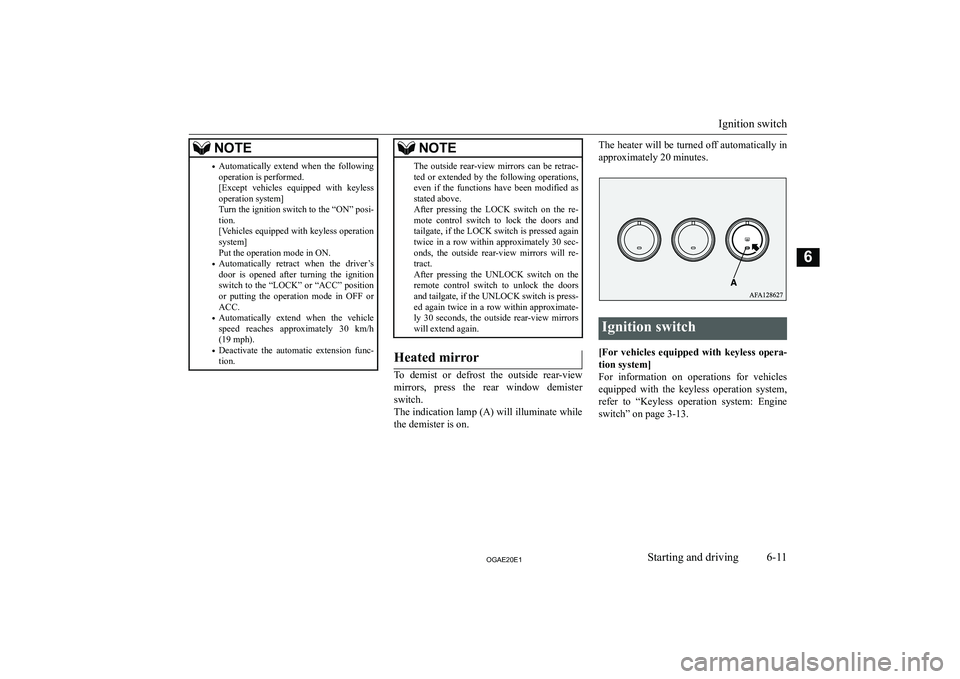 MITSUBISHI ASX 2020  Owners Manual (in English) �N�O�T�E�