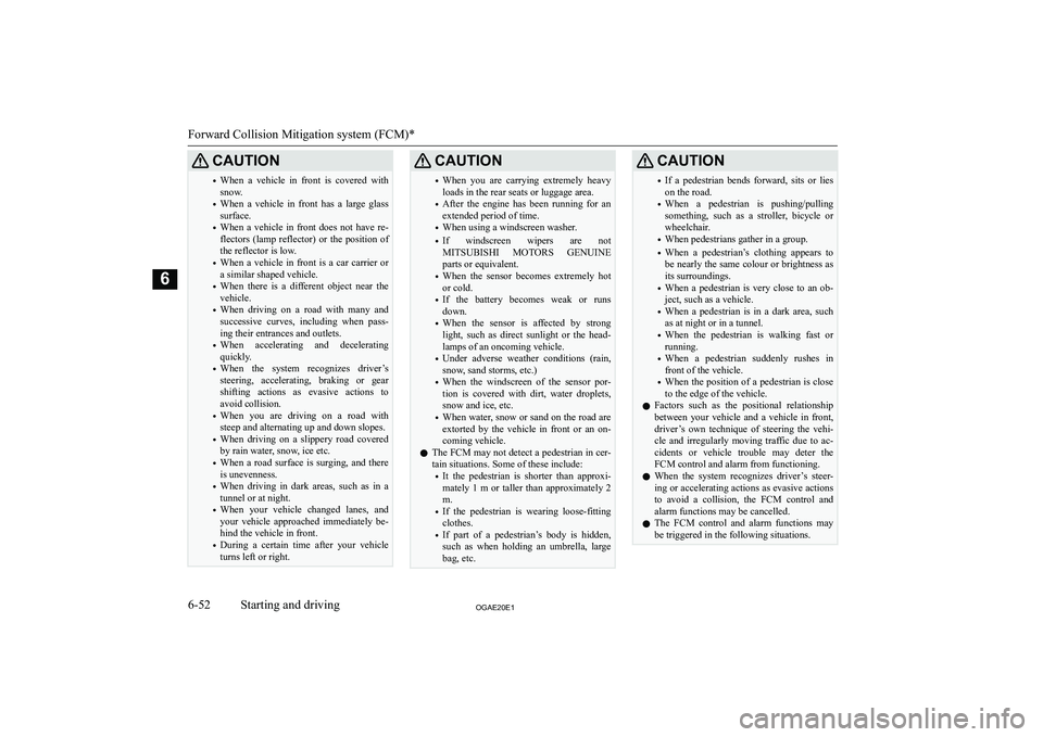 MITSUBISHI ASX 2020  Owners Manual (in English) �C�A�U�T�,�O�N�