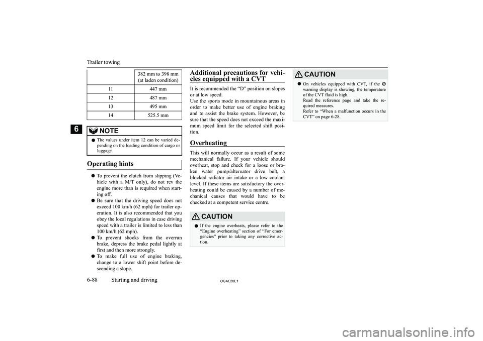 MITSUBISHI ASX 2020  Owners Manual (in English) �3�8�2� �m�m� �t�o� �3�9�8� �m�m�(�a�t� �l�a�d�e�n� �c�o�n�d�i�t�i�o�n�)�1�1�4�4�7� �m�m�1�2�4�8�7� �m�m�1�3�4�9�5� �m�m�1�4�5�2�5�.�5� �m�m�N�O�T�E�z �T�h�e�  �v�a�l�u�e�s�  �u�n�d�e�r�  �i�t�e�m�  �