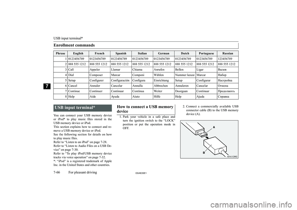 MITSUBISHI ASX 2020  Owners Manual (in English) �E�n�r�o�l�l�m�e�n�t� �c�o�m�m�a�n�d�s�P�h�r�a�s�e�E�n�g�l�i�s�h�F�r�e�n�c�h�S�p�a�n�i�s�h�I�t�a�l�i�a�n�G�e�r�m�a�n�D�u�t�c�h�P�o�r�t�u�g�u�e�s�e�R�u�s�s�i�a�n�1�0�1�2�3�4�5�6�7�8�9�0�1�2�3�4�5�6�7�8