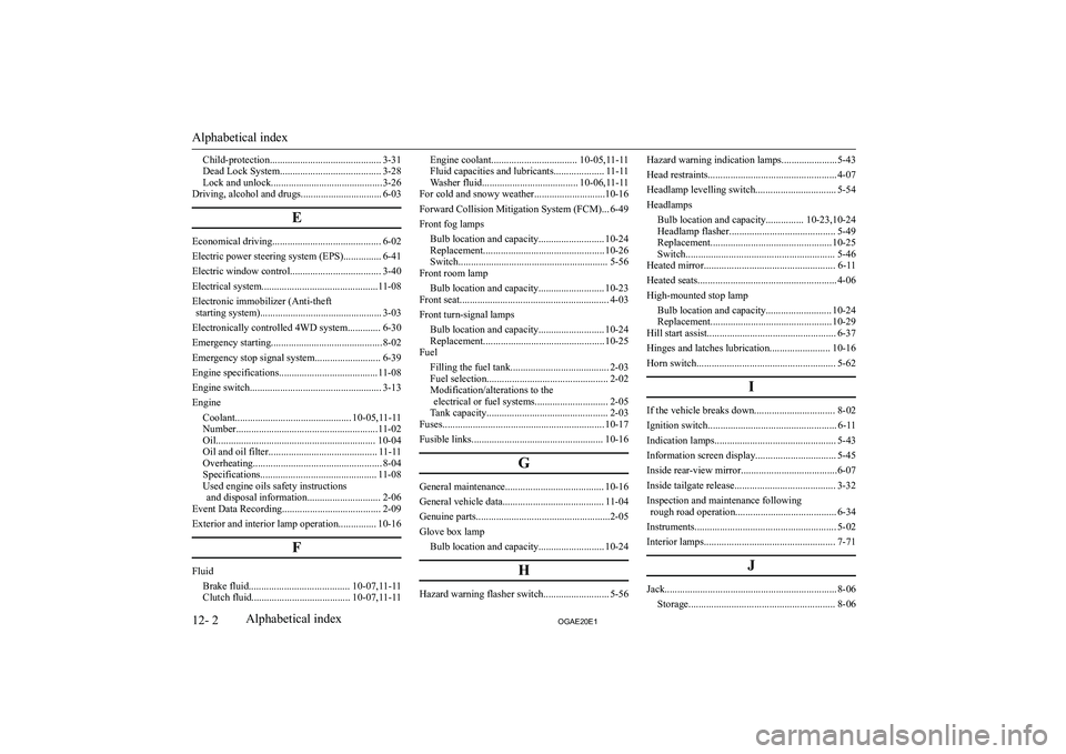 MITSUBISHI ASX 2020  Owners Manual (in English) �C�h�i�l�d�-�p�r�o�t�e�c�t�i�o�n�.�.�.�.�.�.�.�.�.�.�.�.�.�.�.�.�.�.�.�.�.�.�.�.�.�.�.�.�.�.�.�.�.�.�.�.�.�.�.�.�.�.�.�. �3�-�3�1
�D�e�a�d� �L�o�c�k� �S�y�s�t�e�m�.�.�.�.�.�.�.�.�.�.�.�.�.�.�.�.�.�.�.