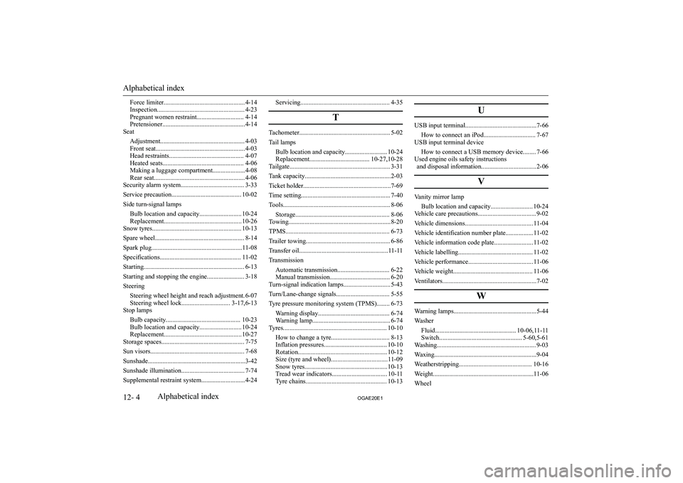 MITSUBISHI ASX 2020  Owners Manual (in English) �F�o�r�c�e� �l�i�m�i�t�e�r�.�.�.�.�.�.�.�.�.�.�.�.�.�.�.�.�.�.�.�.�.�.�.�.�.�.�.�.�.�.�.�.�.�.�.�.�.�.�.�.�.�.�.�.�.�.�.�.�.�. �4�-�1�4
�I�n�s�p�e�c�t�i�o�n�.�.�.�.�.�.�.�.�.�.�.�.�.�.�.�.�.�.�.�.�.�.