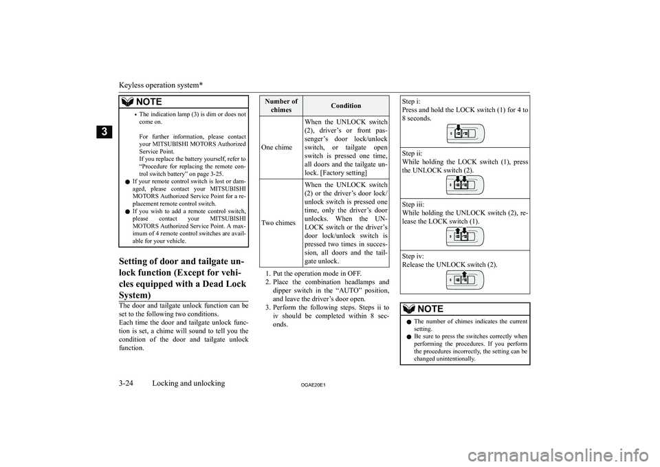 MITSUBISHI ASX 2020   (in English) Service Manual �N�O�T�E�