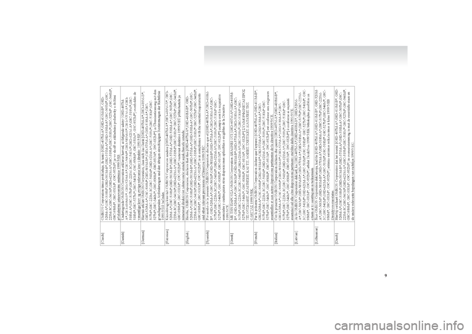 MITSUBISHI L200 2011 Owners Manual (in English) 9 MITSUBISHI L200 2011 Owners Manual (in English) 9
