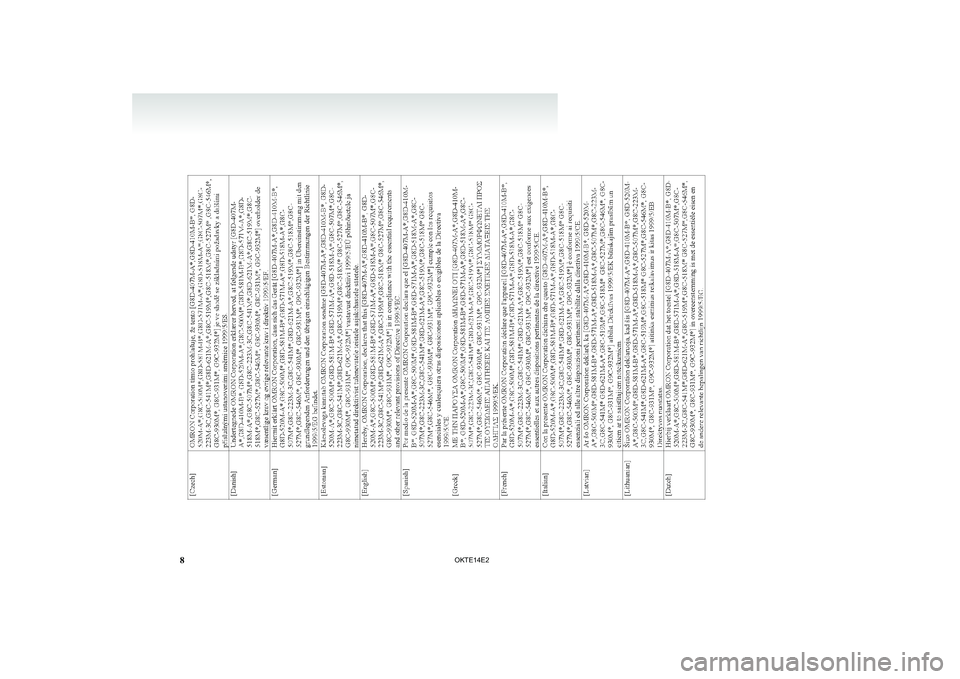 MITSUBISHI L200 2014 Owners Manual (in English) 8 OKTE14E2 MITSUBISHI L200 2014 Owners Manual (in English) 8 OKTE14E2