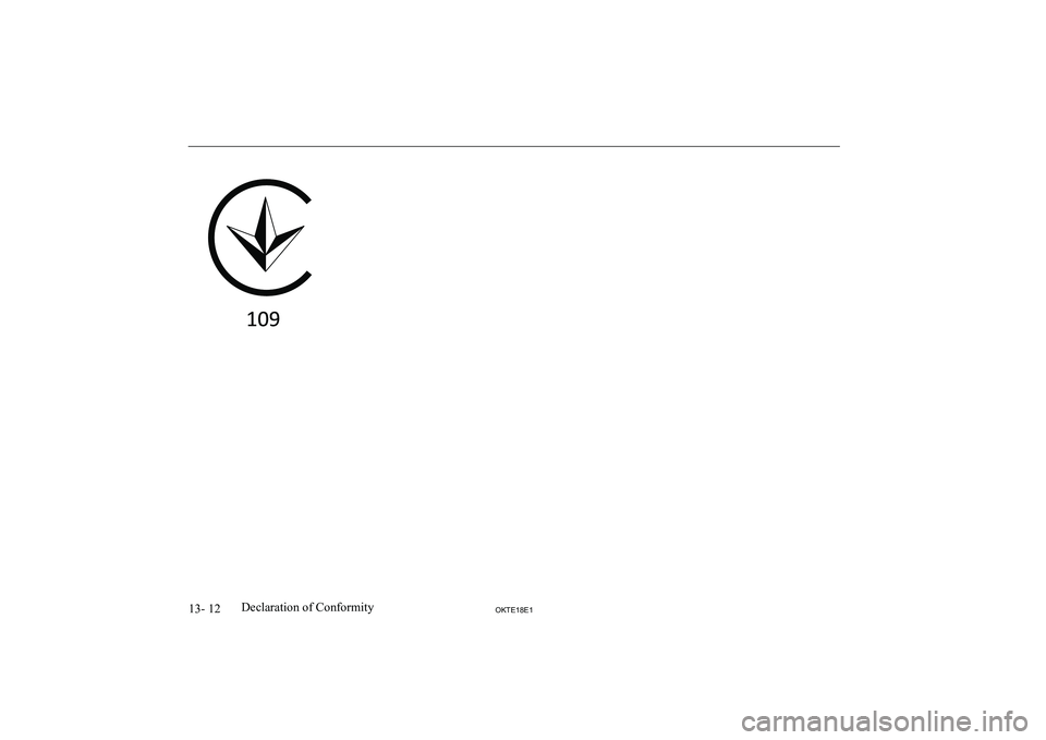 MITSUBISHI L200 2018  Owners Manual (in English) 13- 12OKTE18E1Declaration of Conformity  