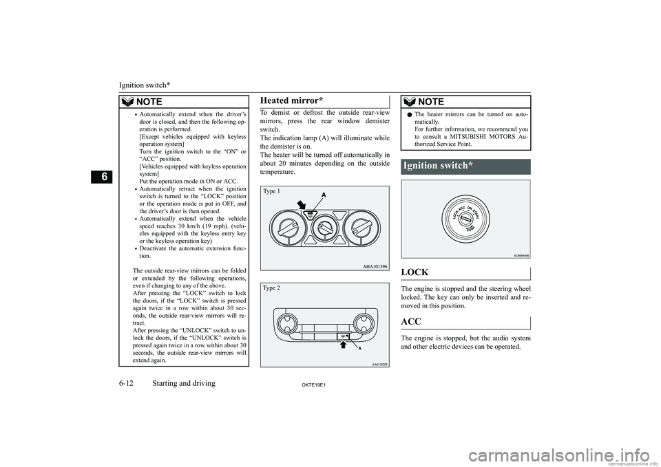 MITSUBISHI L200 2019  Owners Manual (in English) �N�O�T�E�