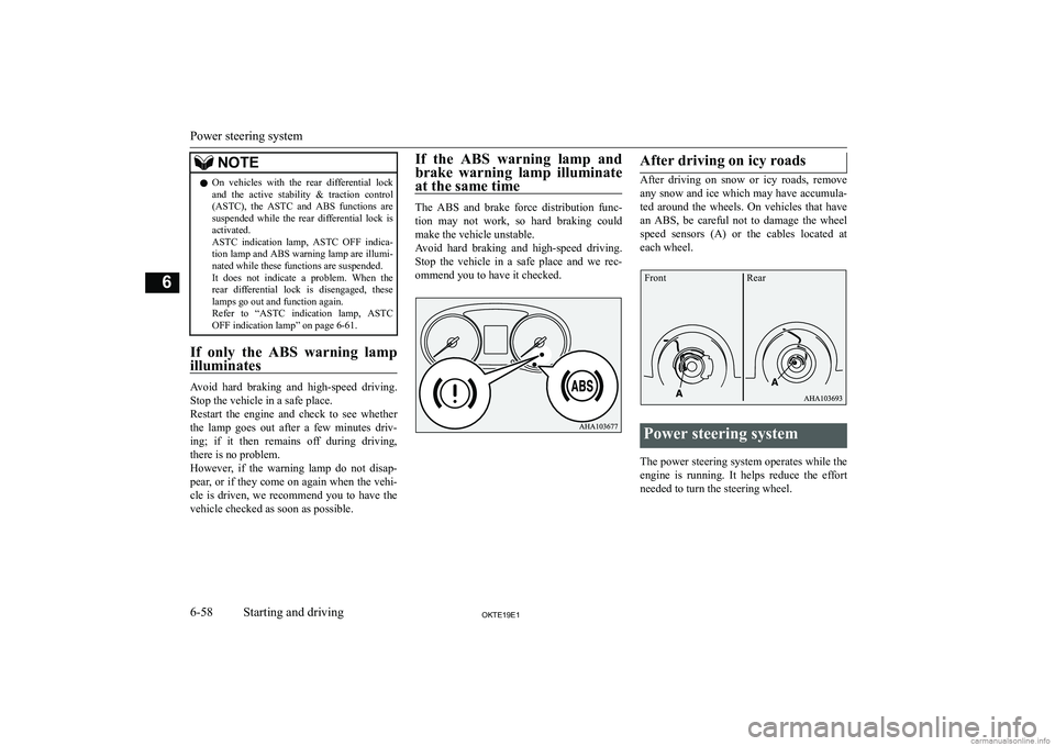 MITSUBISHI L200 2019  Owners Manual (in English) �N�O�T�E�z�O�n�  �v�e�h�i�c�l�e�s�  �w�i�t�h�  �t�h�e�  �r�e�a�r�  �d�i�f�f�e�r�e�n�t�i�a�l�  �l�o�c�k
�a�n�d�  �t�h�e�  �a�c�t�i�v�e�  �s�t�a�b�i�l�i�t�y�  �&�  �t�r�a�c�t�i�o�n�  �c�o�n�t�r�o�l
�(�A