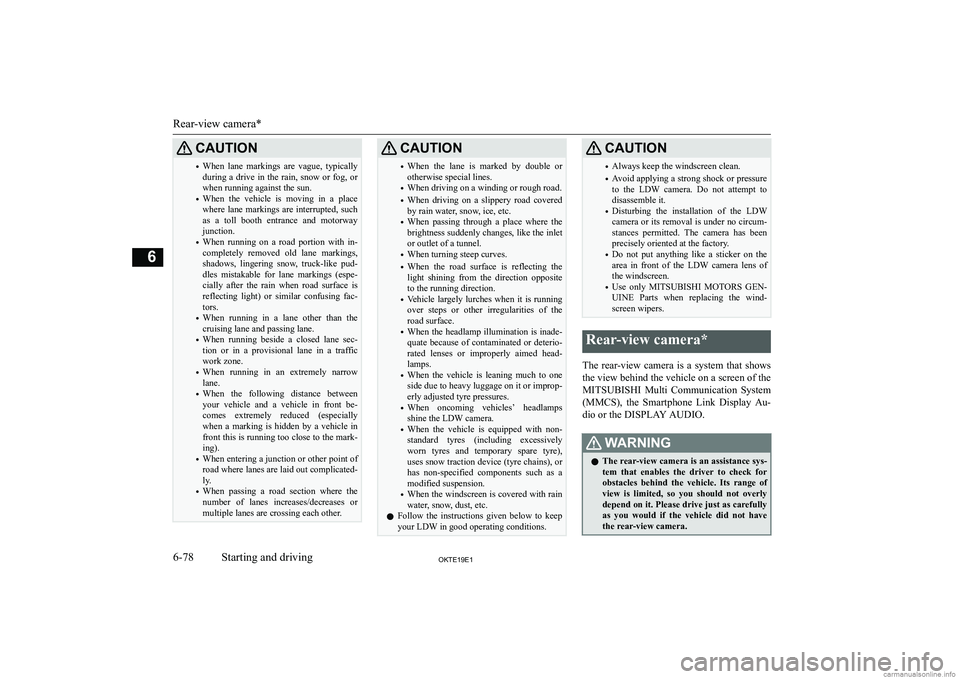 MITSUBISHI L200 2019  Owners Manual (in English) �C�A�U�T�,�O�N�