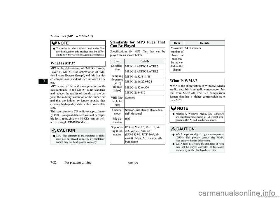 MITSUBISHI L200 2019  Owners Manual (in English) �N�O�T�E�z�T�h�e�  �o�r�d�e�r�  �i�n�  �w�h�i�c�h�  �f�o�l�d�e�r�s�  �a�n�d�  �a�u�d�i�o�  �f�i�l�e�s
�a�r�e�  �d�i�s�p�l�a�y�e�d�  �o�n�  �t�h�i�s�  �p�r�o�d�u�c�t�  �m�a�y�  �b�e�  �d�i�f�f�e�r�-�e�