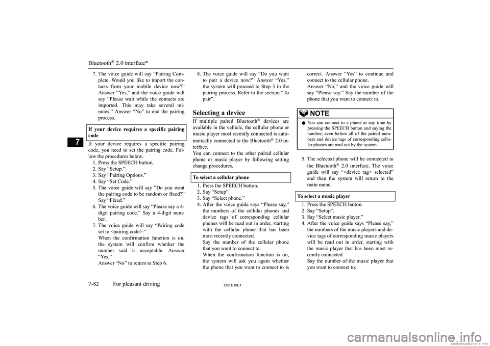 MITSUBISHI L200 2019  Owners Manual (in English) �7�.�T�h�e�  �v�o�i�c�e�  �g�u�i�d�e�  �w�i�l�l�  �s�a�y�  �“�P�a�i�r�i�n�g�  �C�o�m�-
�p�l�e�t�e�.�  �W�o�u�l�d�  �y�o�u�  �l�i�k�e�  �t�o�  �i�m�p�o�r�t�  �t�h�e�  �c�o�n�-
�t�a�c�t�s�  �f�r�o�m� 