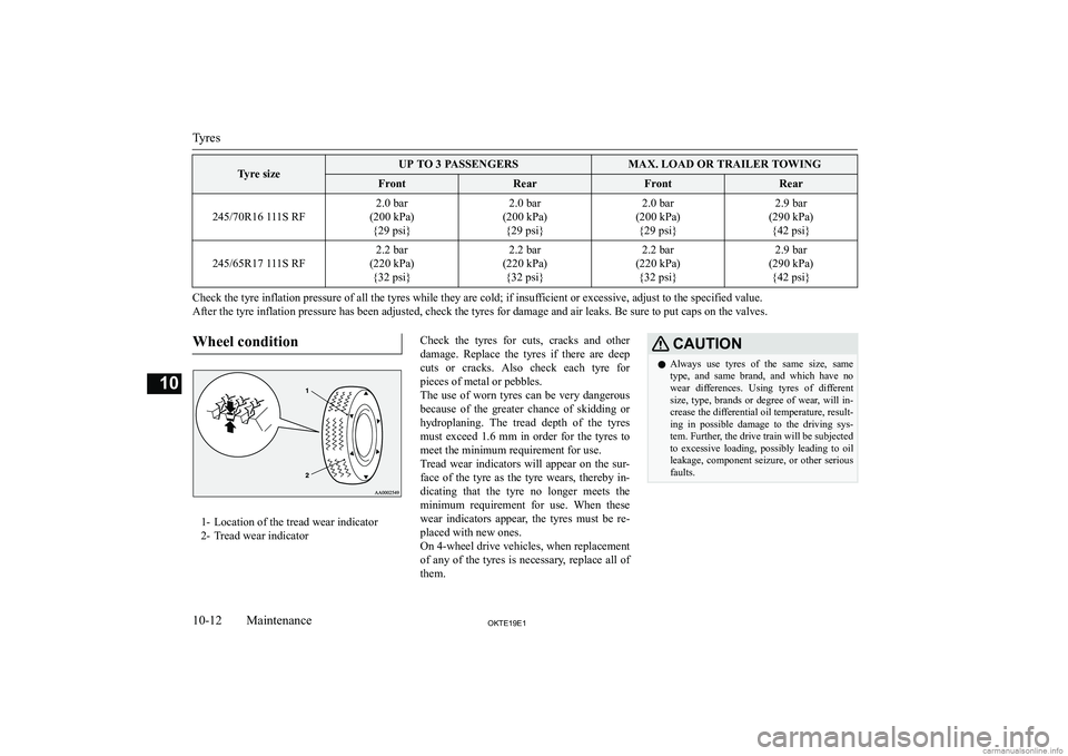 MITSUBISHI L200 2019  Owners Manual (in English) �T�y�r�e� �s�i�z�e�U�P� �T�O� �3� �P�A�S�S�E�N�G�E�R�S�M�A�X�.� �L�O�A�D� �O�R� �T�R�A�I�L�E�R� �T�O�W�I�N�G�F�r�o�n�t�R�e�a�r�F�r�o�n�t�R�e�a�r
�2�4�5�/�7�0�R�1�6� �1�1�1�S� �R�F
�2�.�0� �b�a�r
�(�2�