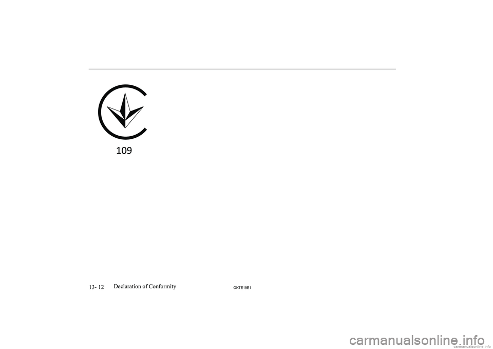 MITSUBISHI L200 2019  Owners Manual (in English) �1�3�-� �1�2�2�.�7�(���(��D�e�c�l�a�r�a�t�i�o�n� �o�f� �C�o�n�f�o�r�m�i�t�y  