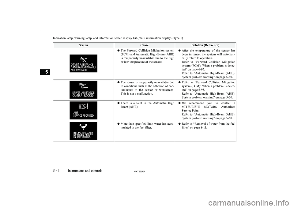 MITSUBISHI L200 2020  Owners Manual (in English) �S�c�r�e�e�n�C�a�u�s�e�S�o�l�u�t�i�o�n� �(�R�e�f�e�r�e�n�c�e�)�z�T�h�e�  �F�o�r�w�a�r�d�  �C�o�l�l�i�s�i�o�n�  �M�i�t�i�g�a�t�i�o�n�  �s�y�s�t�e�m
�(�F�C�M�)� �a�n�d� �A�u�t�o�m�a�t�i�c� �H�i�g�h�-�B�