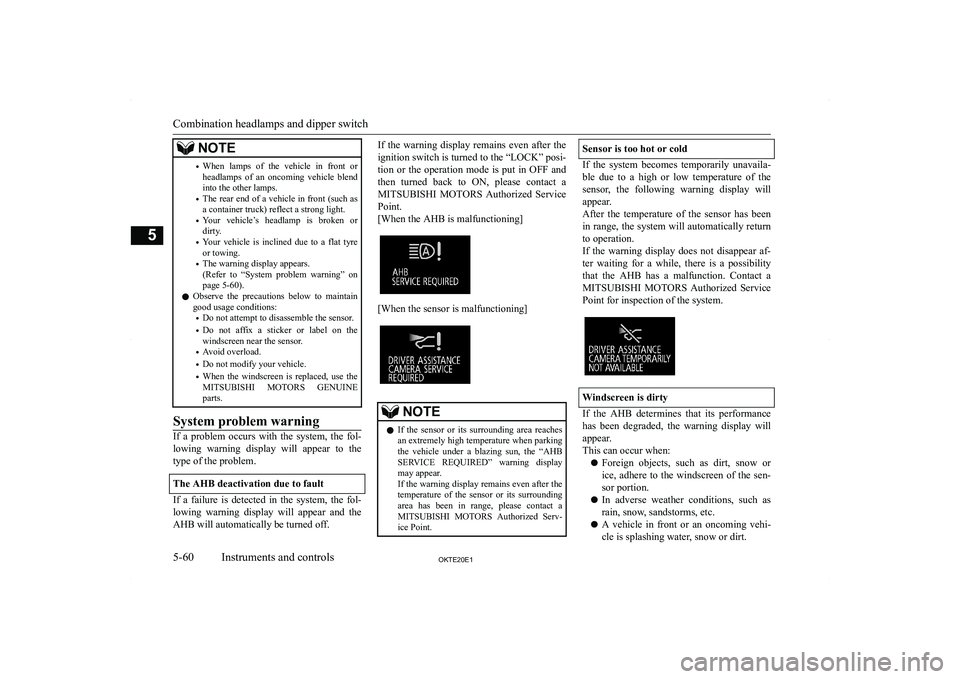 MITSUBISHI L200 2020  Owners Manual (in English) �N�O�T�E�