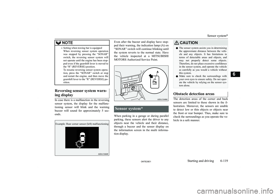 MITSUBISHI L200 2020  Owners Manual (in English) �N�O�T�E�