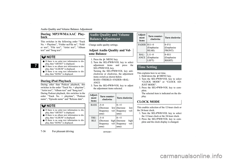 MITSUBISHI L200 2020  Owners Manual (in English) �D�u�r�i�n�g�  �M�P�3�/�W�M�A�/�A�A�C�  �P�l�a�y�-
�b�a�c�k
�T�h�i�s�  �s�w�i�t�c�h�e�s�  �i�n�  �t�h�e�  �f�o�l�l�o�w�i�n�g�  �o�r�d�e�r�  �“�T�r�a�c�k
�N�o�.�  �+�  �P�l�a�y�t�i�m�e�”�,�  �“�F