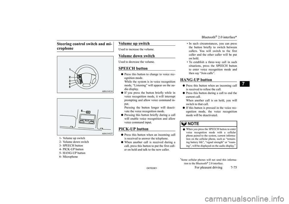 MITSUBISHI L200 2020  Owners Manual (in English) �S�t�e�e�r�i�n�g� �c�o�n�t�r�o�l� �s�w�i�t�c�h� �a�n�d� �m�i�-�c�r�o�p�h�o�n�e
�1�- �V�o�l�u�m�e� �u�p� �s�w�i�t�c�h
�2�- �V�o�l�u�m�e� �d�o�w�n� �s�w�i�t�c�h
�3�- �S�P�E�E�C�H� �b�u�t�t�o�n
�4�- �P�I