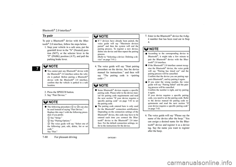 MITSUBISHI L200 2020  Owners Manual (in English) �T�o� �p�a�i�r
�T�o�  �p�a�i�r�  �a�  �B�l�u�e�t�o�o�t�h�